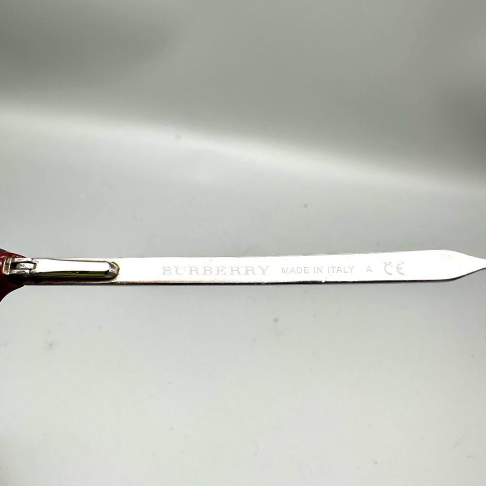 Burberry Red Rectangular Glasses Flex Temples Ita… - image 6